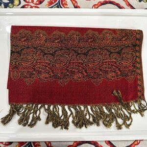 New | Red Pashmina Shawl